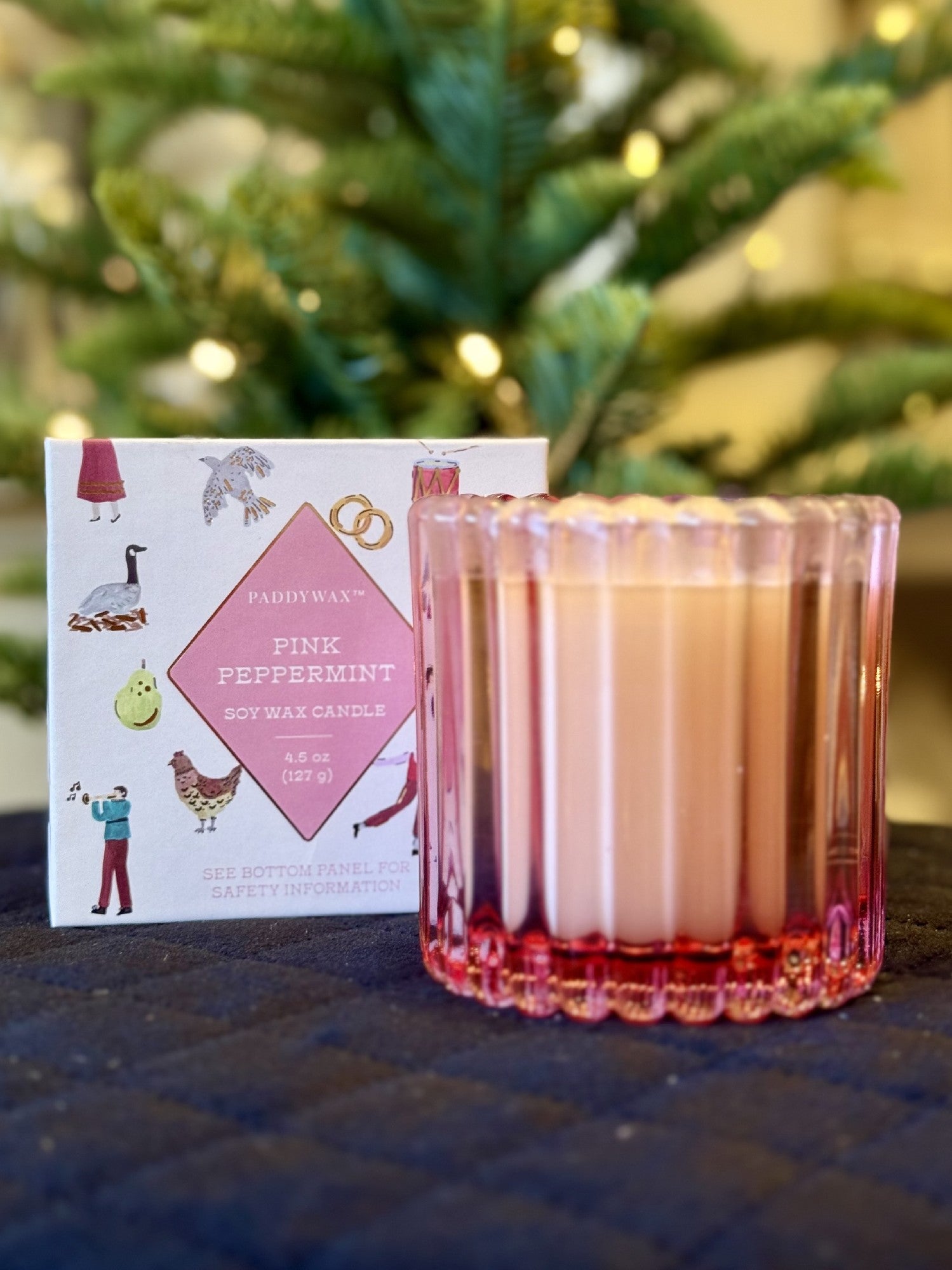 PADDYWAX - HOLIDAY MERRY BOXED CANDLE - PINK PEPPERMINT CFH0509AU