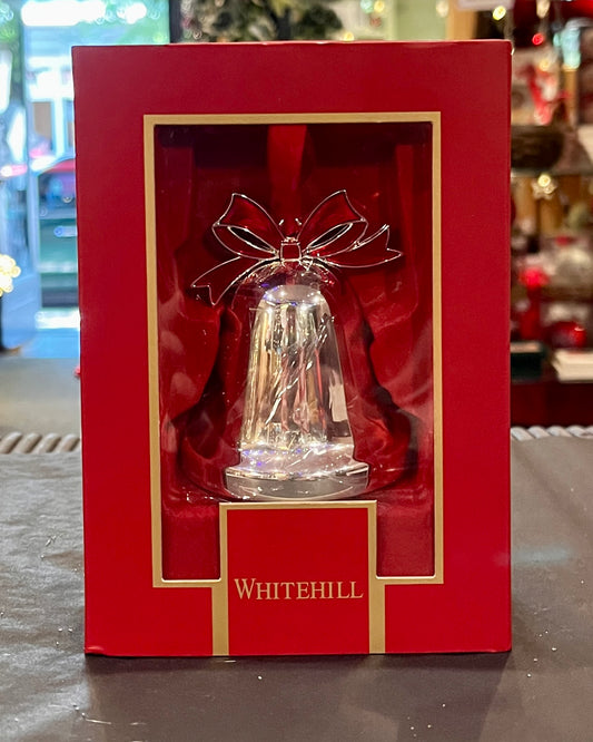 SILVER PLATED BELL WITH BOW IN GIFT BOX WP4063