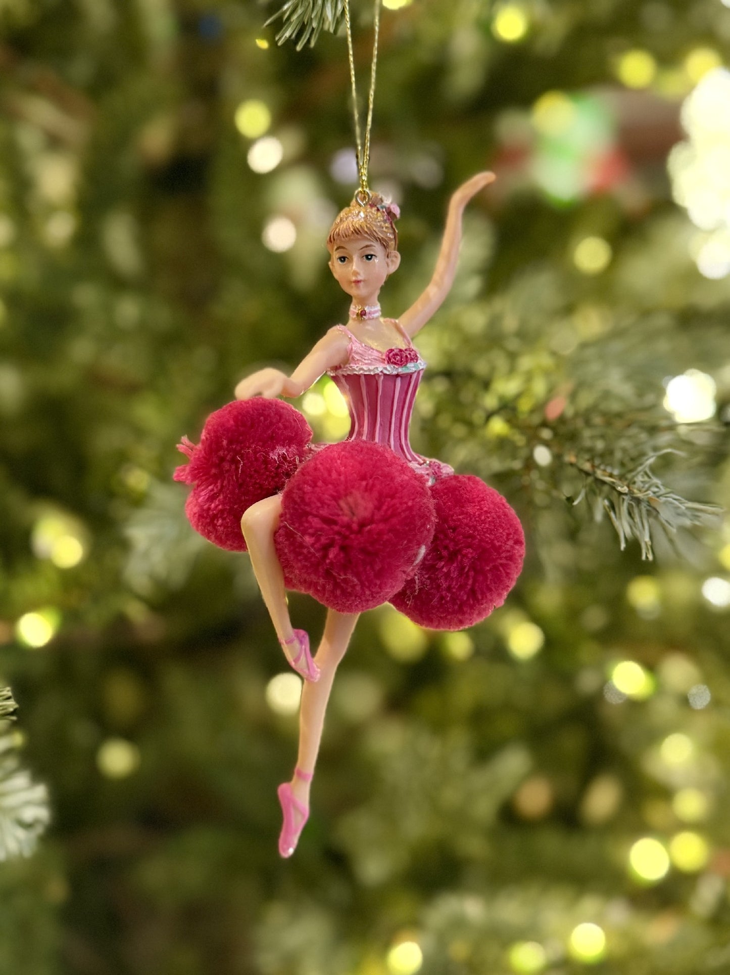 XMAS POM POM BALLERINA TTPK 17CM X3558TTPK