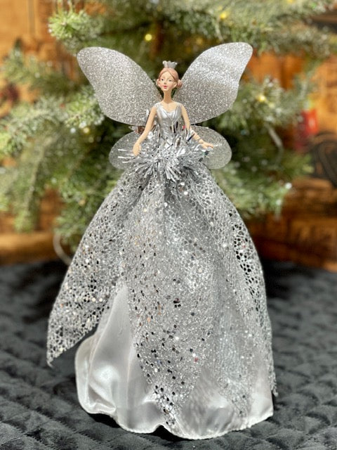 SMALL SILVER ANGEL TOPPER  XFLGSLV