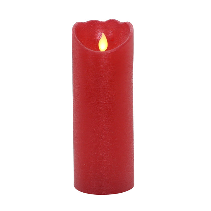 BEACON LED WAX PILLAR RED LARGE SYBREL