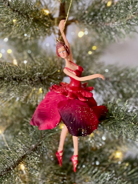BALLERINA WITH RED DRESS HANGING ORNAMENT XFLABRE Making Spirits Bright BALLERINA WITH RED DRESS HANGING ORNAMENT XFLABRE Making Spirits Bright