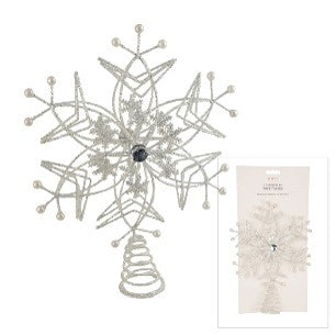 SNOWFLAKE TREE TOPPER WHITE XVLYFWT