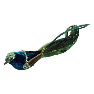GREEN SEQUIN COLLAR CLIP ON BIRD XFRTCGN