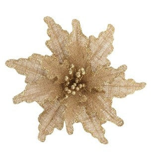 CLIP ON POINSETTIA NATURAL COPPER EDGE XDGYWAY