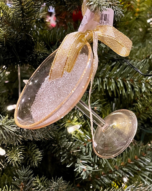 COCKTAIL GLASS HANGING ORNAMENT XGFOSCK