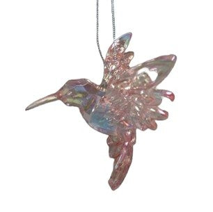 ACRYLIC HUMMINGBIRD PINK ORNAMENT XASCPHB