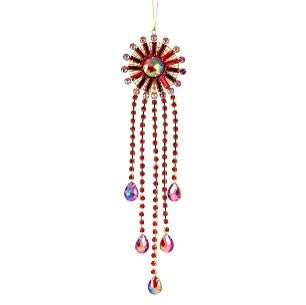 METAL ACRYLIC JEWEL RED ORNAMENT XVAVBJR