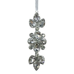 GLASS CLEAR JEWEL FLOWER DROP SML XVAVCFS