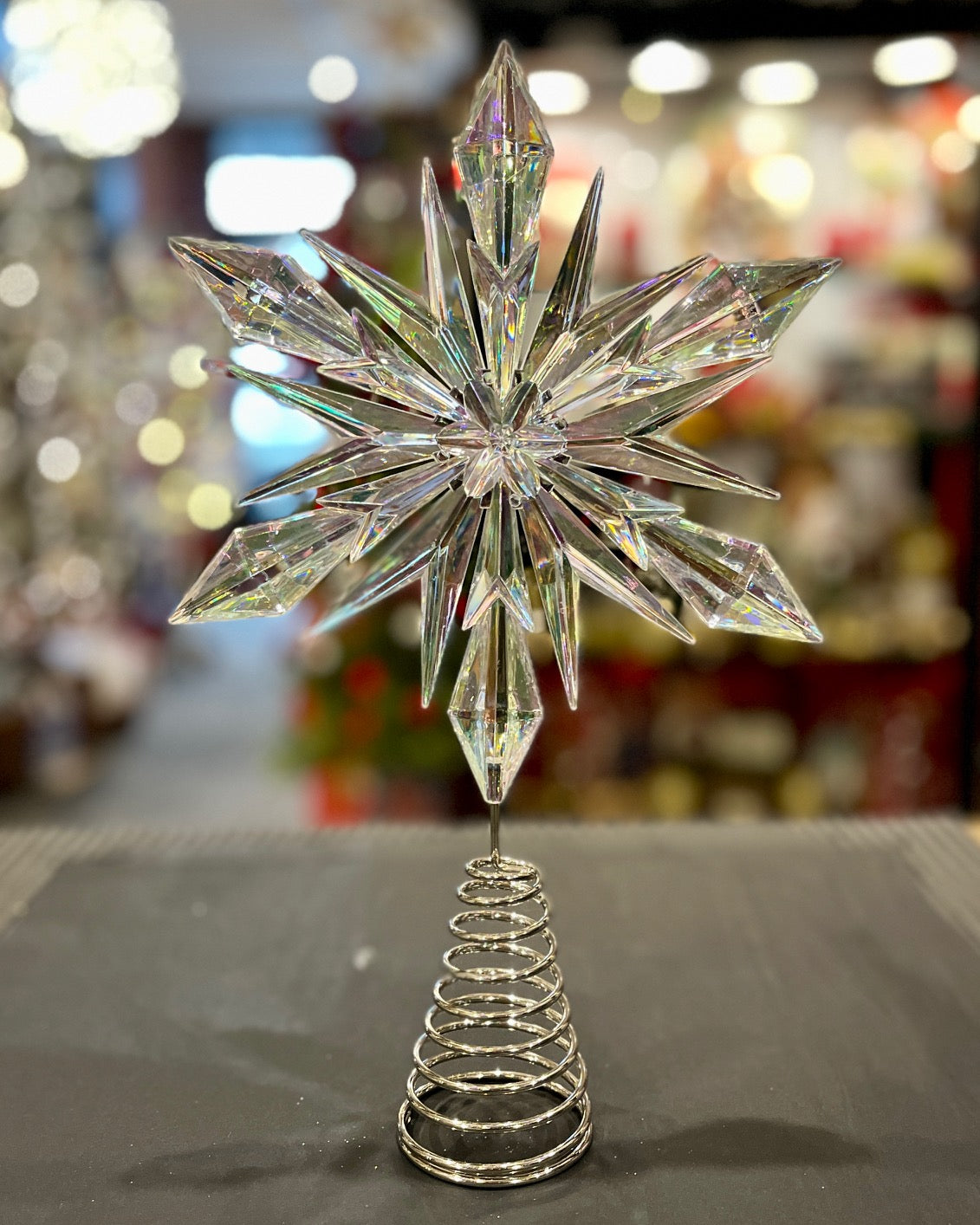 ACRYLIC STAR TOPPER CLEAR IRRIDESCENT XVAVTCI