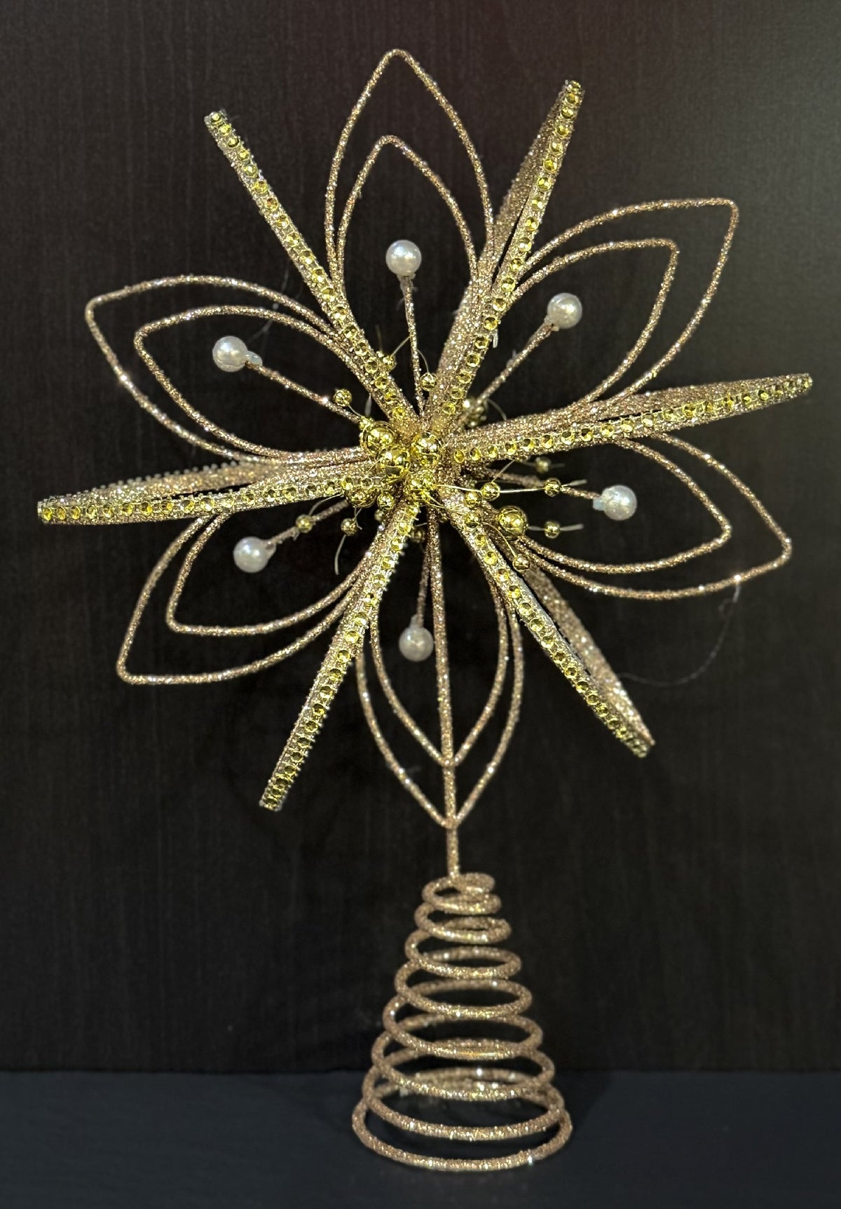 GOLD FLOWERBURST TREE TOPPER XVHOFWG