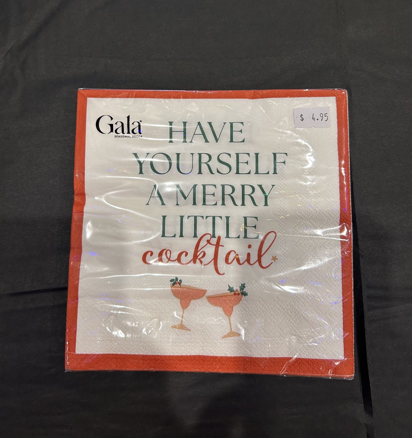 COCKTAIL SAYING 2O PACK 3 PLY NAPKINS XM0998