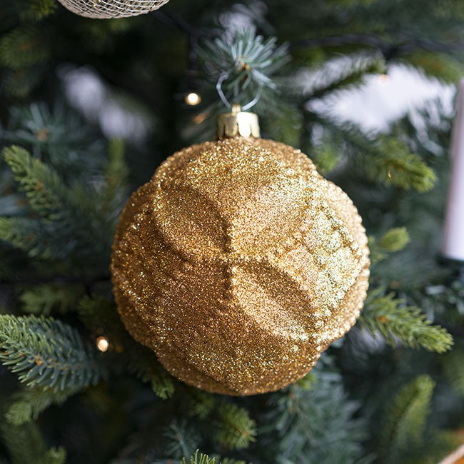 SHATTERPROOF GOLD ASSORTED HANGING ORNAMENTS 10 PACK 33009688GO