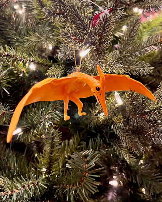 YELLOW PTEROSAUR DINOSAUR HANGING ORNAMENT SHD1002