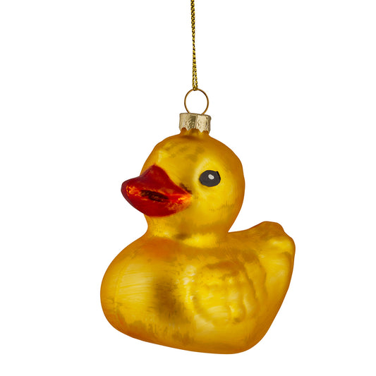 YELLOW DUCKY GLASS HANGING ORNAMENT YAN316