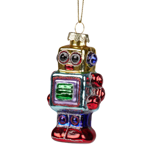 ROBOT GLASS HANGING ORNAMENT YAN356