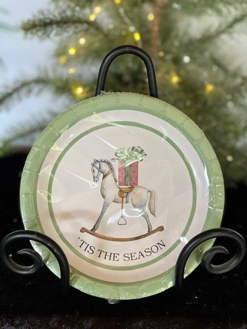 18CM ROCKING HORSE PAPER SIDE PLATES 10 PACK X311974