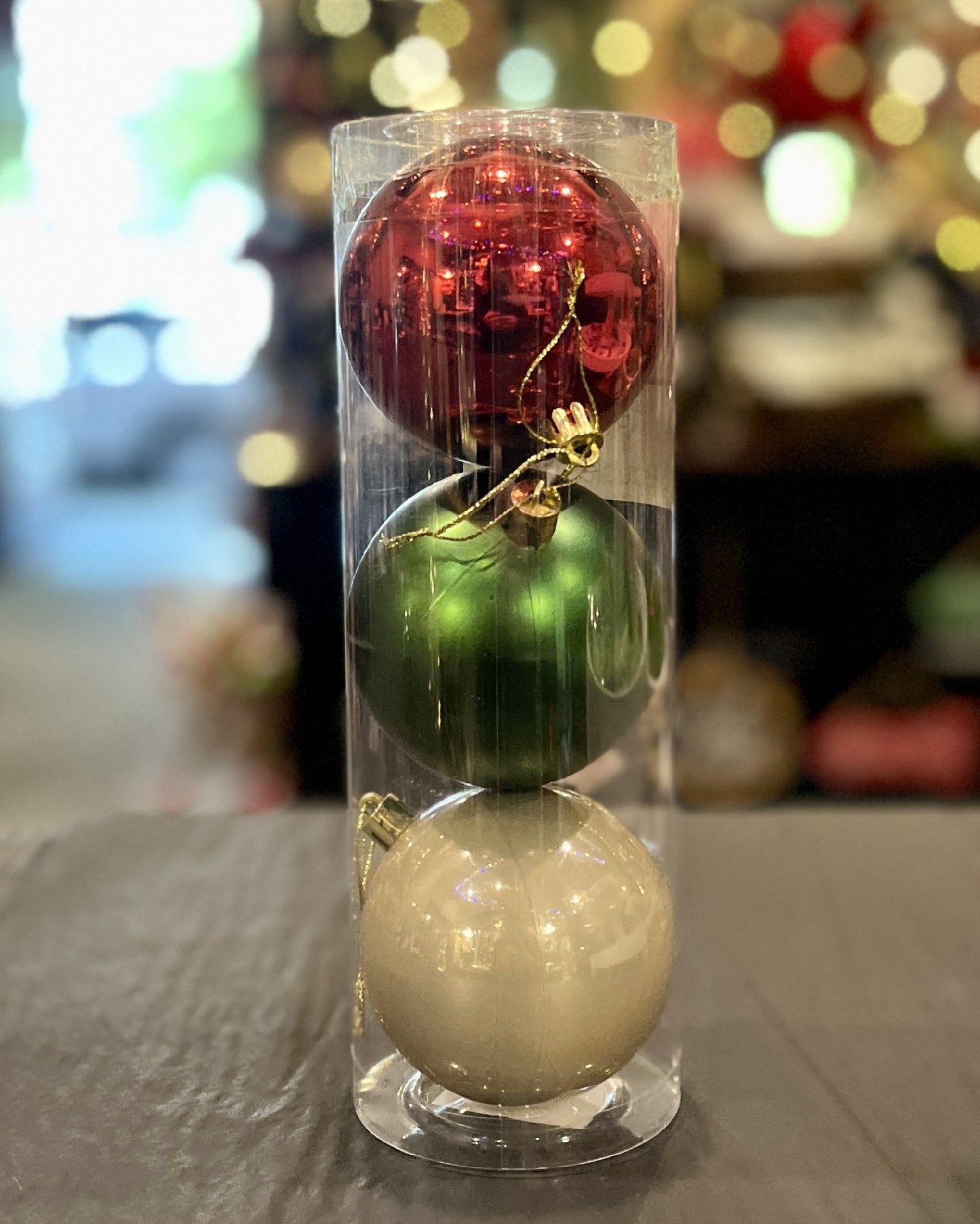 3 PACK BERRY CHRISTMAS MIX SHATTERPROOF BAUBLES