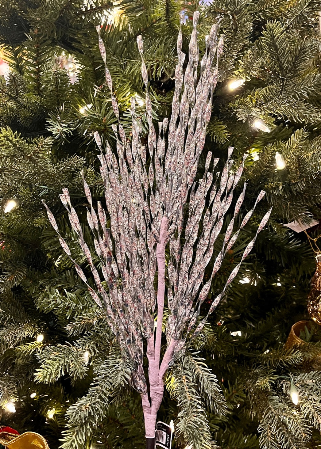 SILVER FOIL CURL SPRAY 40CM X418314