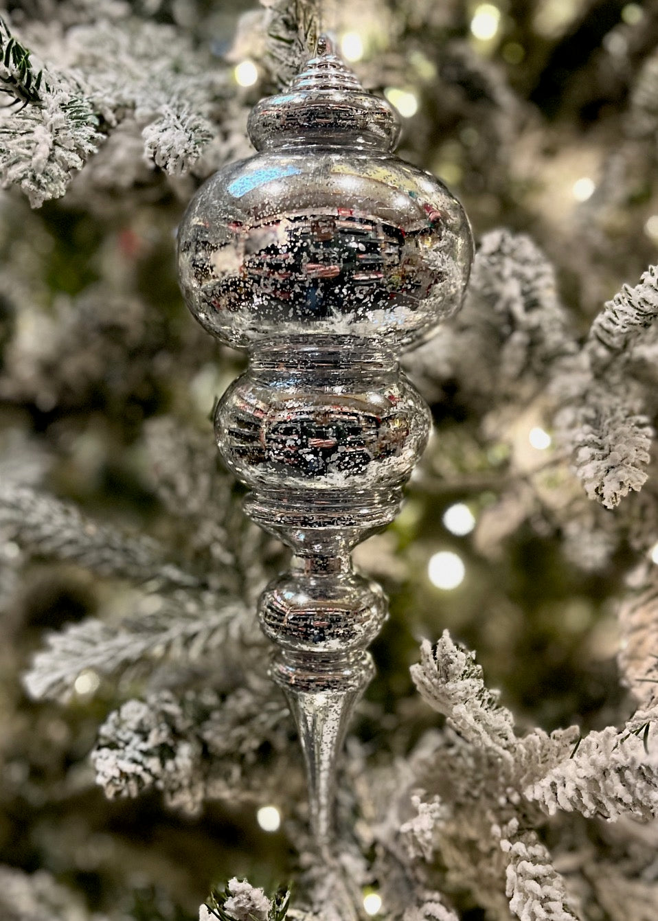 25CM MERCURY SILVER FINIAL X421789