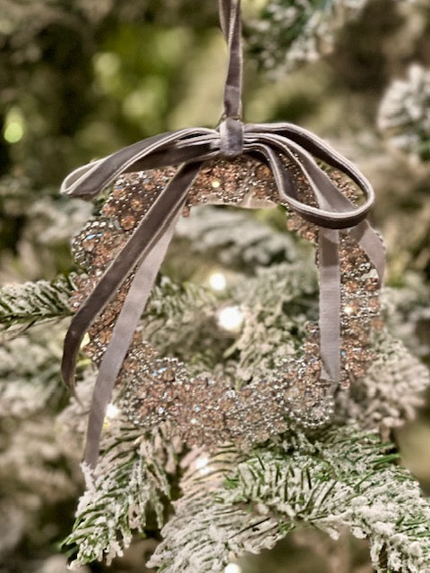 CRYSTAL WREATH TREE ORNAMENT X435045