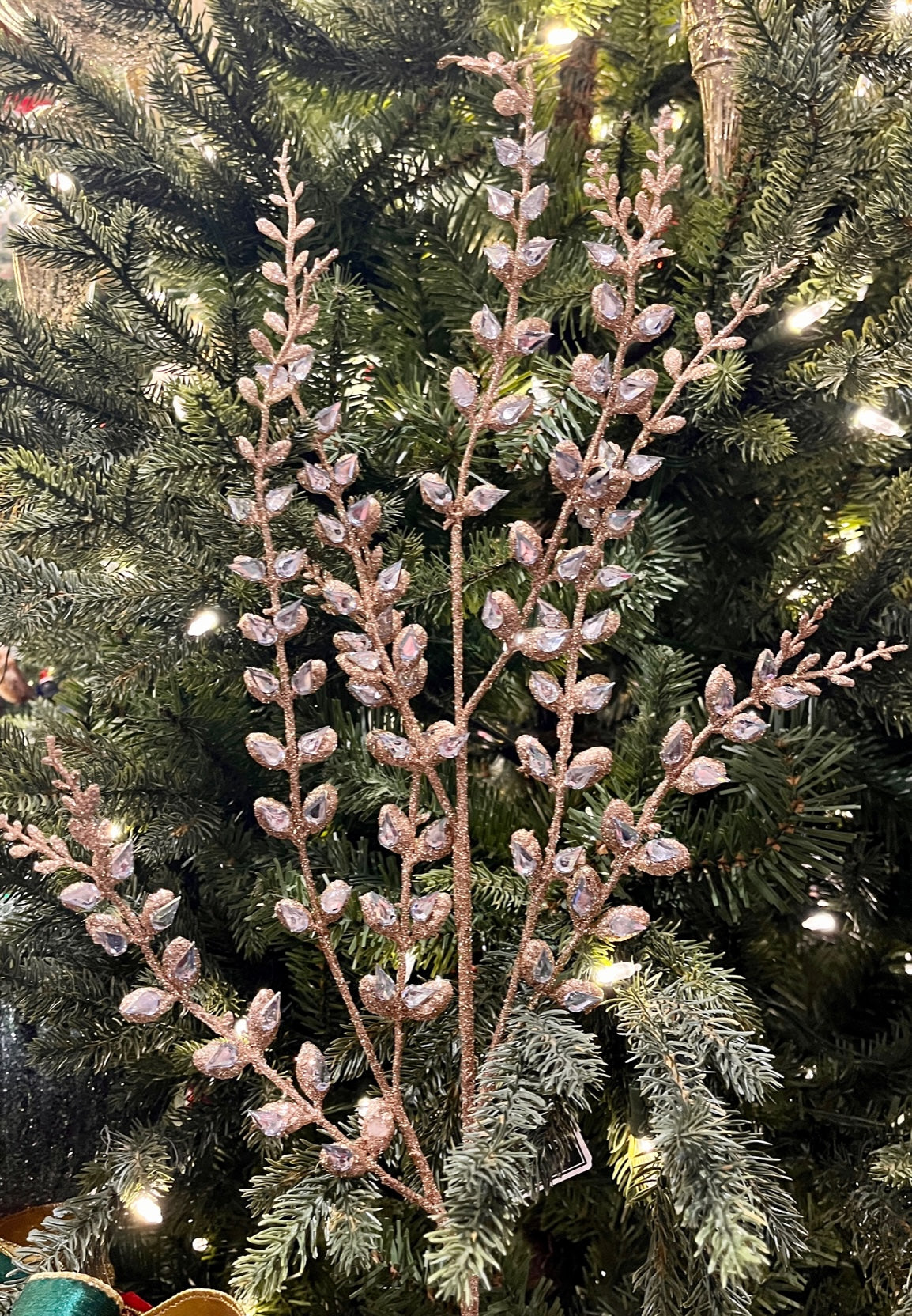 86CM SILVER DIAMANTE CHAMPAGNE GLITTER STEM X442500