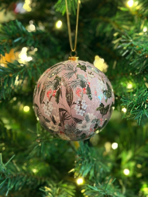 10CM AUSTRALIANA EUCALYPTUS & HOLLY BAUBLE X429908