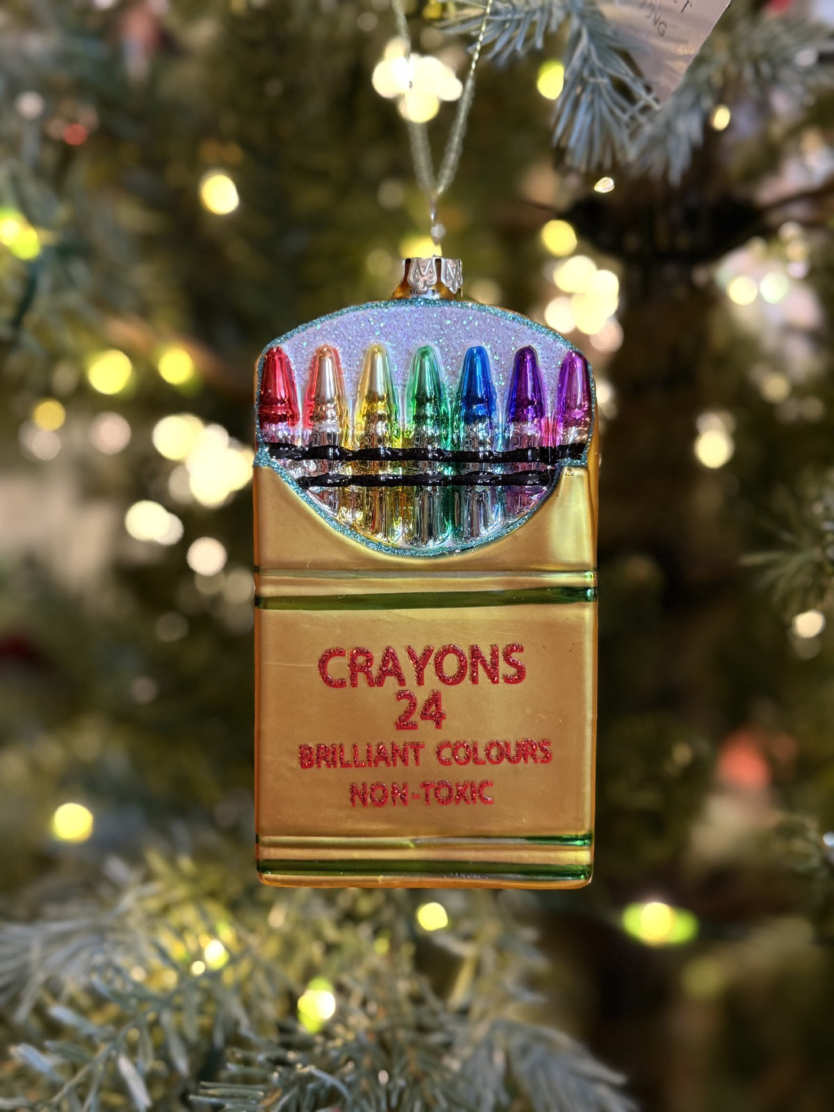 CRAYOLA CRAYON PACKET GLASS ORNAMENT X260650