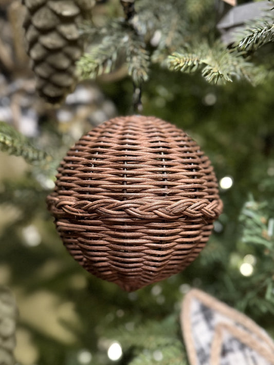 Rattan Bauble Large Chocolate Brown PPX261885
