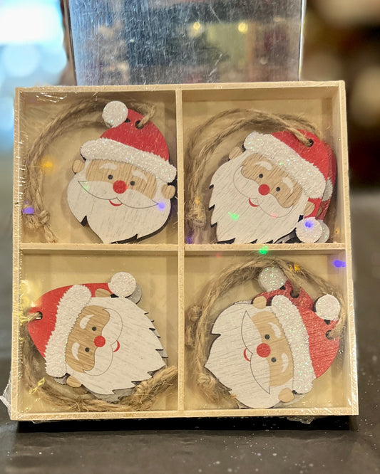SANTA BOX SET OF 8 HANGING ORNAMENTS UC504629