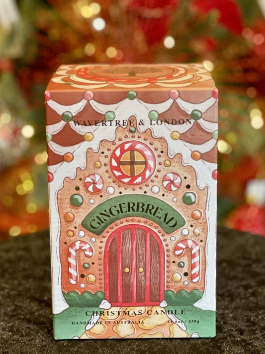 WAVERTREE & LONDON CHRISTMAS 14.5OZ CANDLE - GINGERBREAD