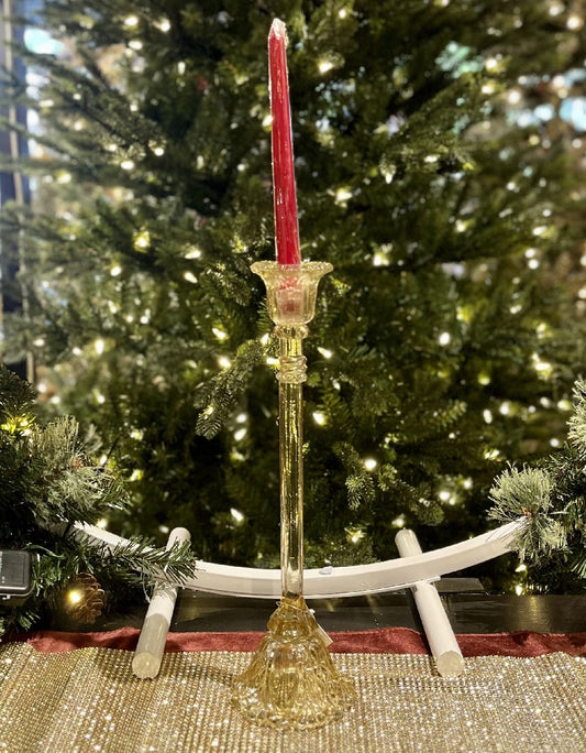 CHAMPAGNE BELL GLASS XL CANDLE HOLDER WS4008-1