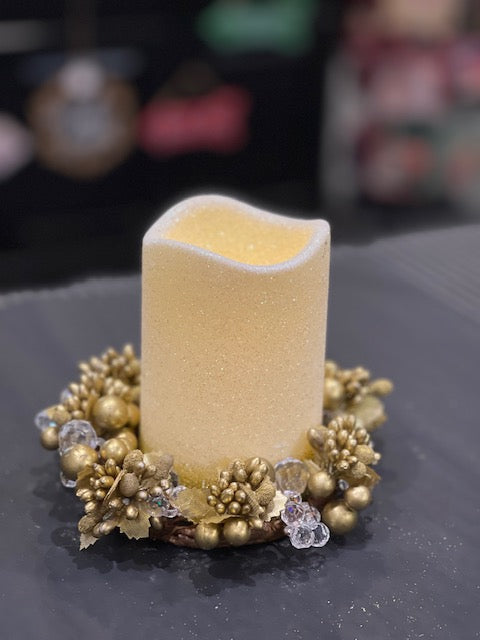GOLD OMBRE SMALL FLAMELESS CANDLE LD8112-1