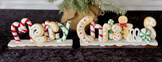 GINGERBREAD MERRY CHRISTMAS 2 PIECE SET XPG53