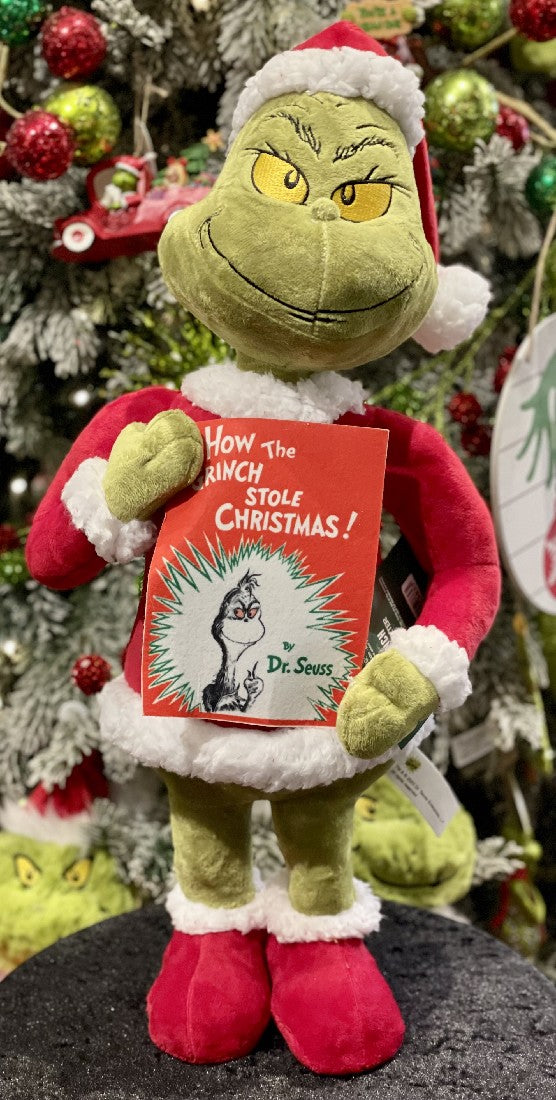 HOLIDAY GREETER GRINCH WITH STORY BOOK XGR34