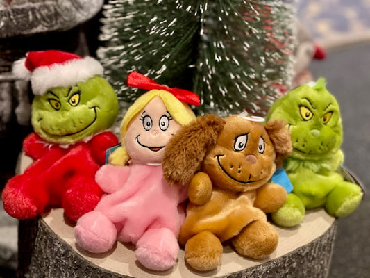 THE GRINCH IN SANTA SUIT PLUSH PALM PAL AUDR52
