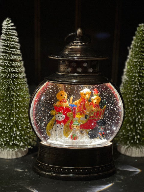 GLITTER LANTERN- PUPPY SLEIGH XAC430