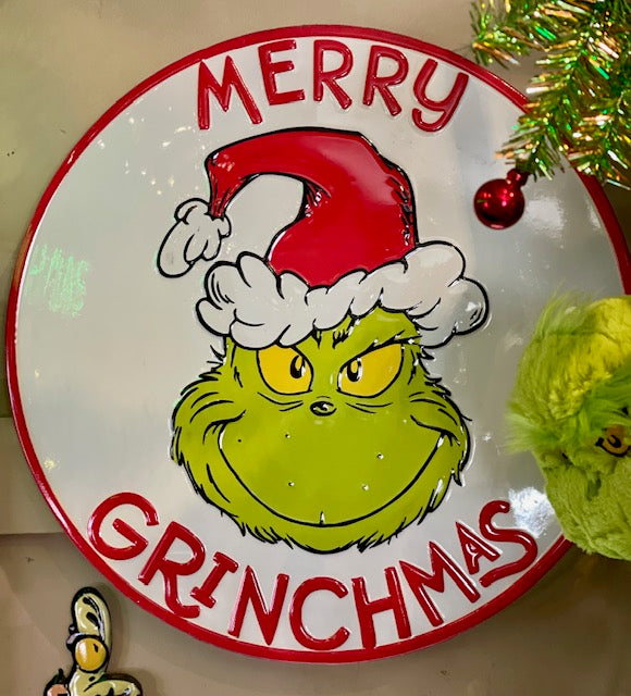 ROUND MERRY GRINCHMAS SIGN XSIGN26
