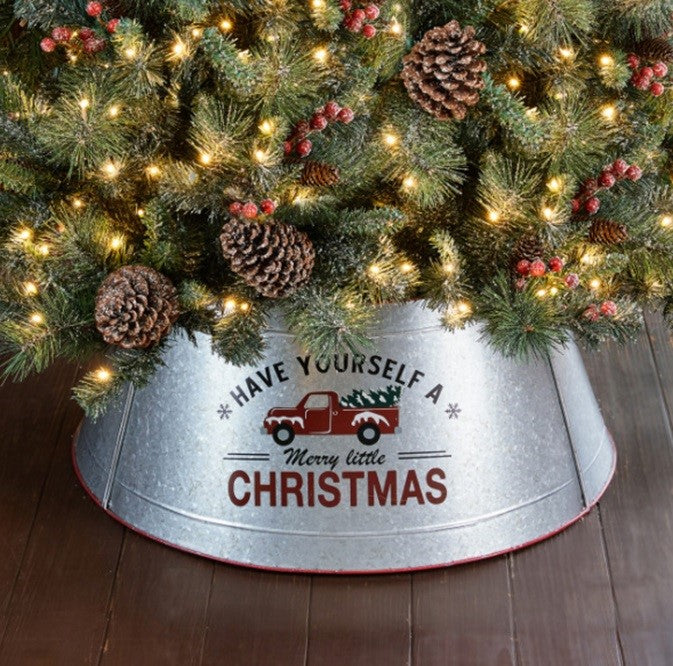 TIN TREE COLLAR WITH VINTAGE TRUCK 4259706