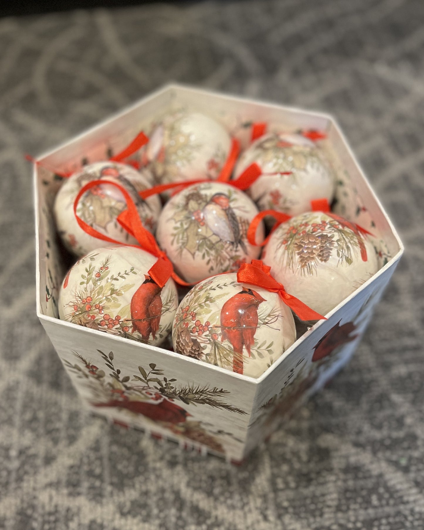 BOX OF 14 CARDINAL BAUBLES 4286430