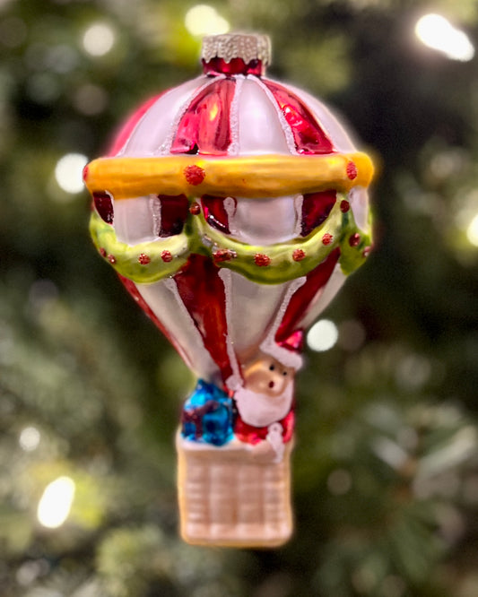 HOT AIR BALLOON GLASS HANGING ORNAMENT 4285928