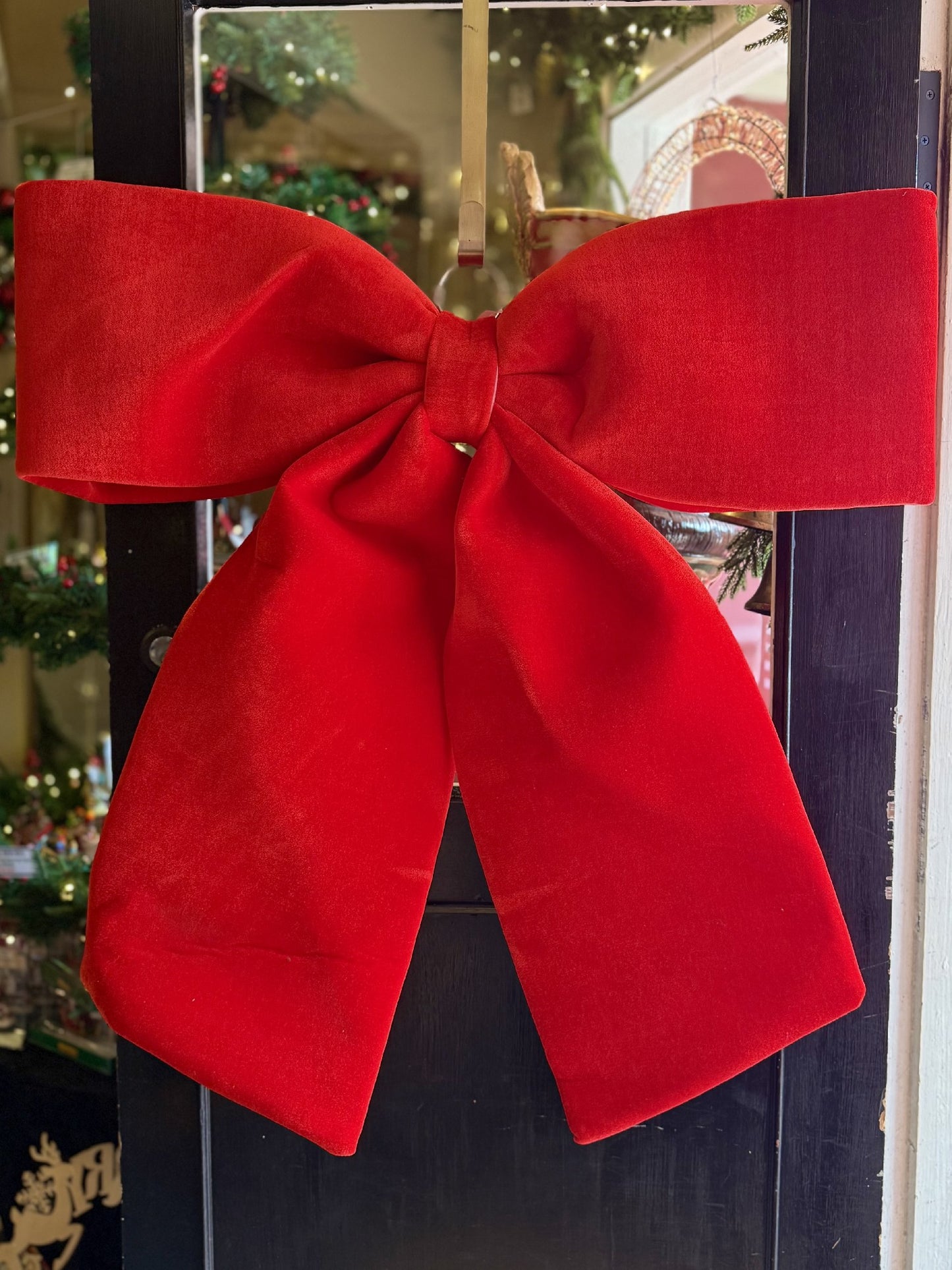 LARGE RED VELVET BOW HANGER 100CM 4292804100
