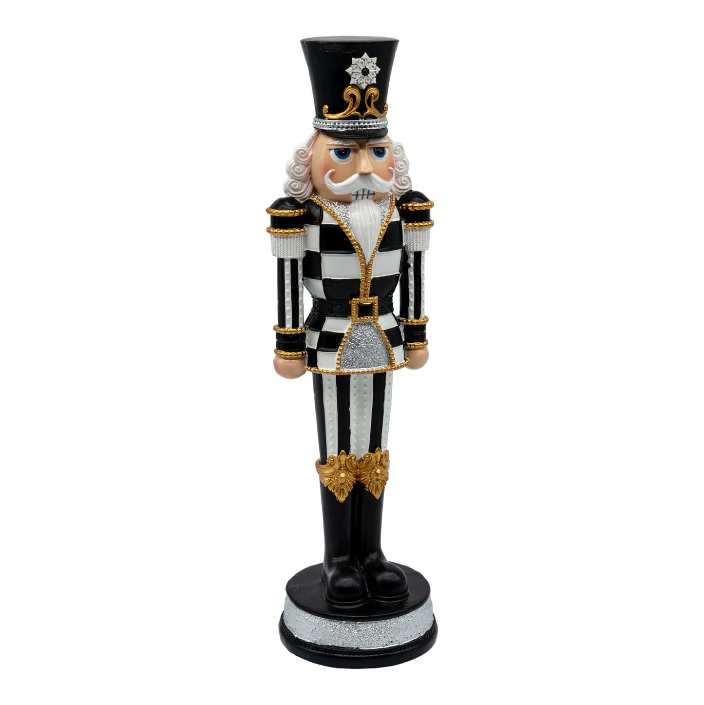 33cm Nutcracker Black, White & Gold Luxe SSW401