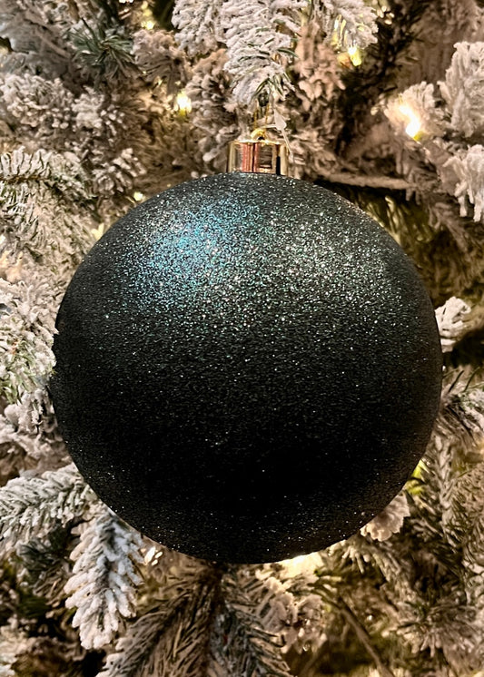 15CM GREEN GLITTER SHATTERPROOF ORNAMENT SVN118