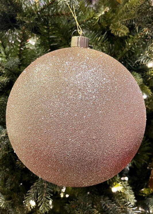 20CM CHAMPAGNE GLITTER SHATTERPROOF ORNAMENT SVN167