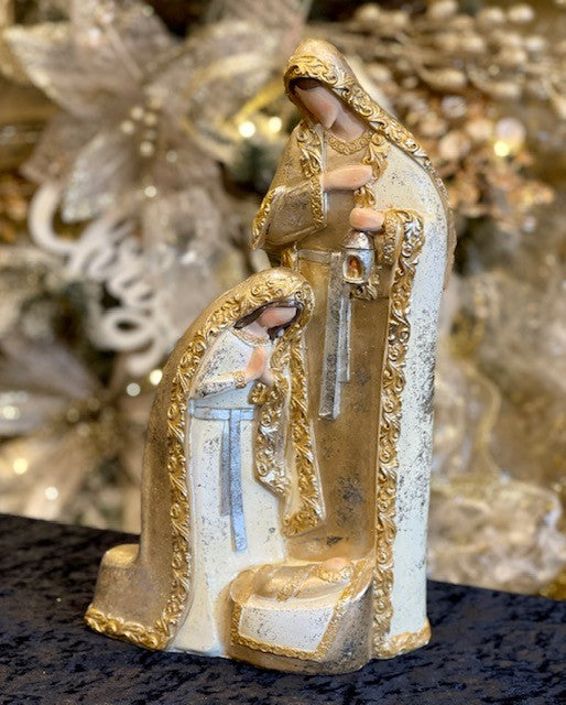 GOLD WHITE NATIVITY PIECE FAA019