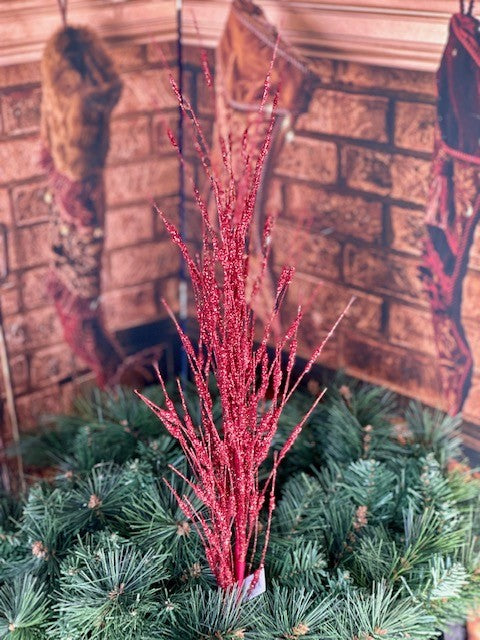RED FEATHER SPIKY SPRAY GGF394