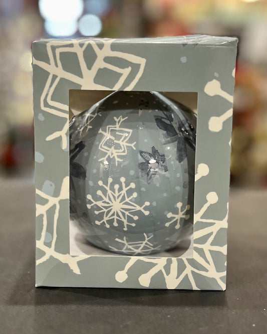 12CM ARTIST BAUBLE - SHIMMERING SNOWFLAKES BXQ011
