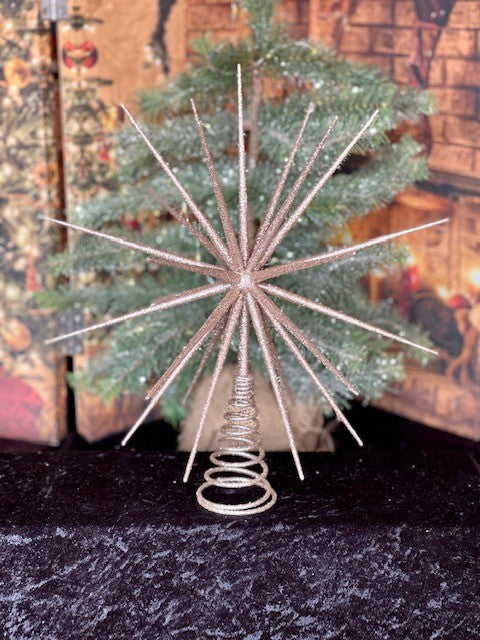3D CHAMPAGNE STARBURST TREE TOPPER BXM007
