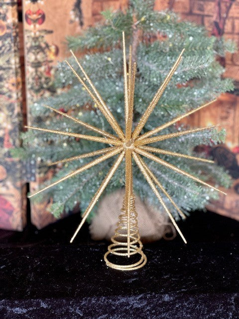 3D GOLD STARBURST TREE TOPPER BXM008